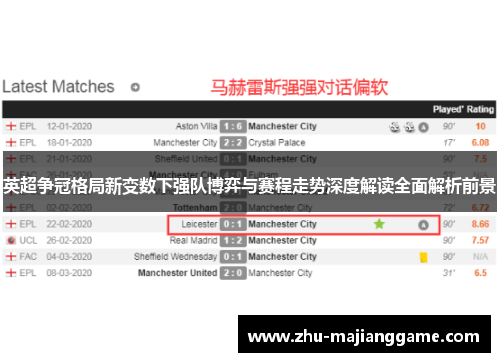 英超争冠格局新变数下强队博弈与赛程走势深度解读全面解析前景 英超争冠格局新变数下强队博弈与赛程走势深度解读全面解析前景